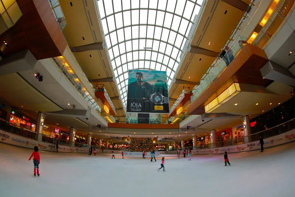 Ice rink inside The Galleria shopping center