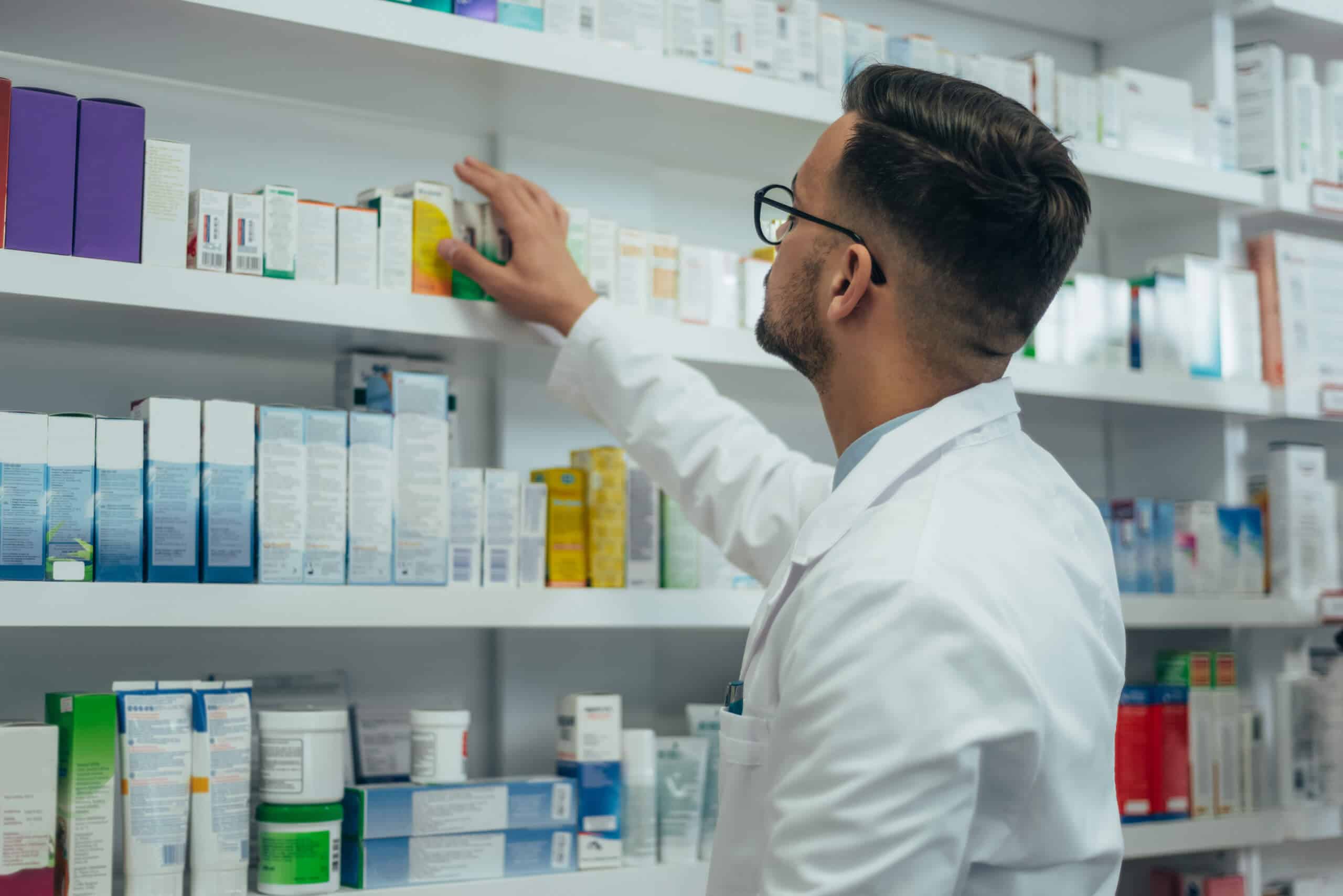 a pharmacist working in a pharmacy